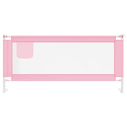 vidaXL Toddler Safety Bed Rail Pink 200x25 cm Fabric 3