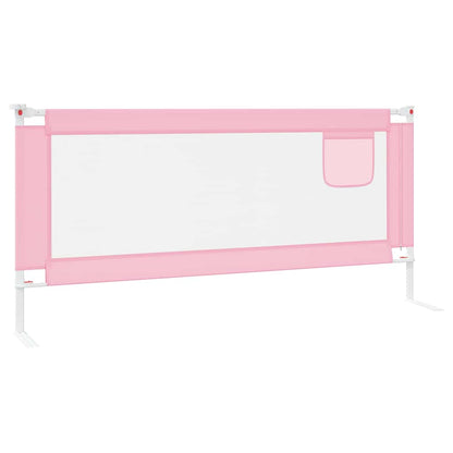 vidaXL Toddler Safety Bed Rail Pink 200x25 cm Fabric 5