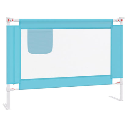 vidaXL Toddler Safety Bed Rail Blue 90x25 cm Fabric 2