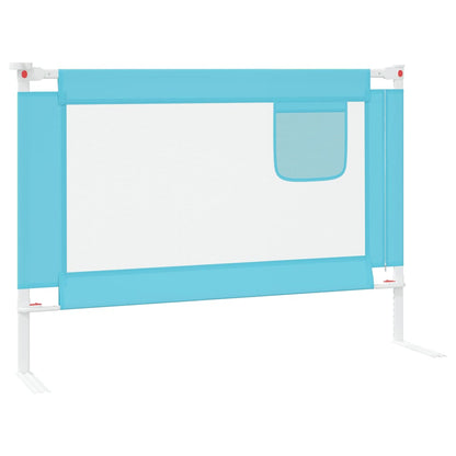 vidaXL Toddler Safety Bed Rail Blue 90x25 cm Fabric 5