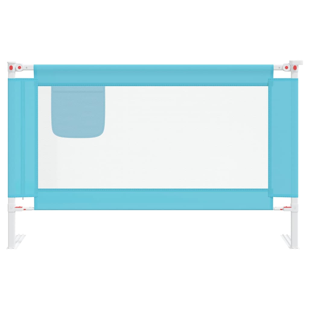 vidaXL Toddler Safety Bed Rail Blue 120x25 cm Fabric 3