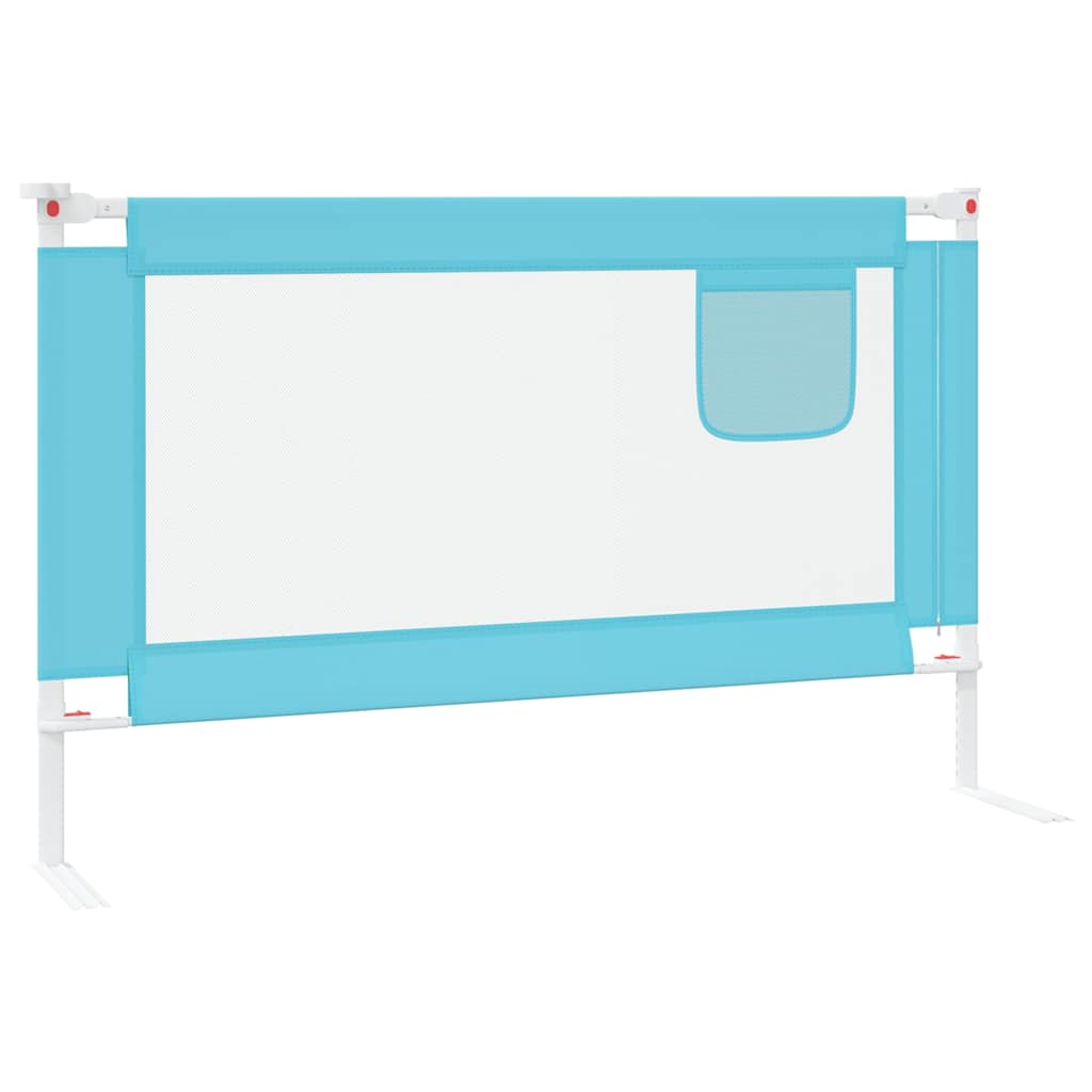 vidaXL Toddler Safety Bed Rail Blue 120x25 cm Fabric 5