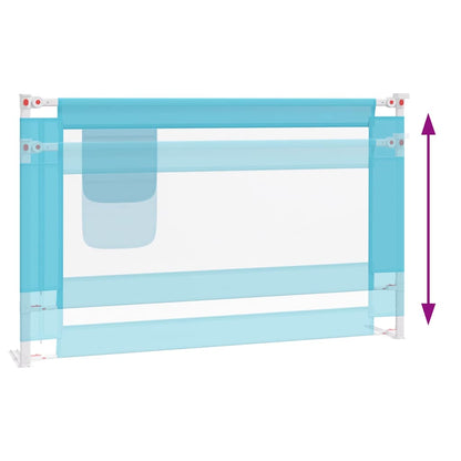 vidaXL Toddler Safety Bed Rail Blue 120x25 cm Fabric 6