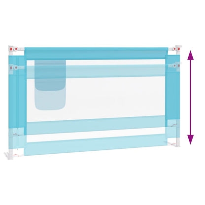 vidaXL Toddler Safety Bed Rail Blue 140x25 cm Fabric 6