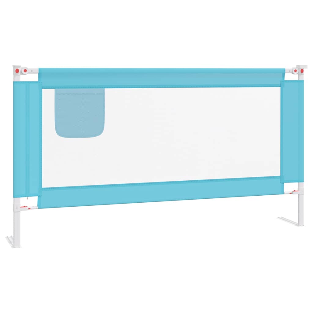 vidaXL Toddler Safety Bed Rail Blue 160x25 cm Fabric 2
