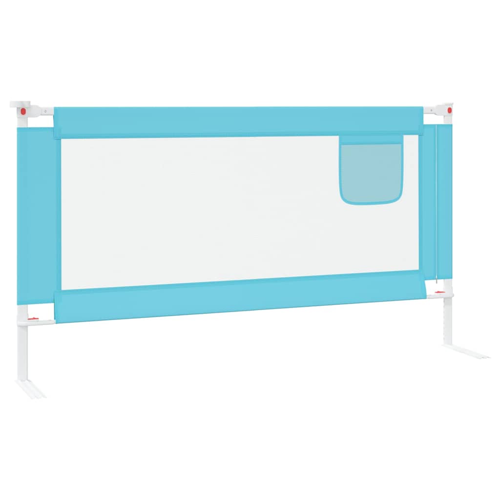 vidaXL Toddler Safety Bed Rail Blue 160x25 cm Fabric 5
