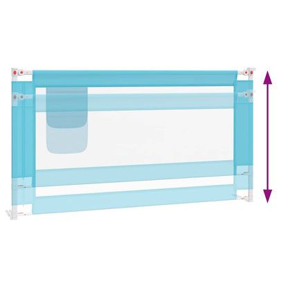 vidaXL Toddler Safety Bed Rail Blue 160x25 cm Fabric 6