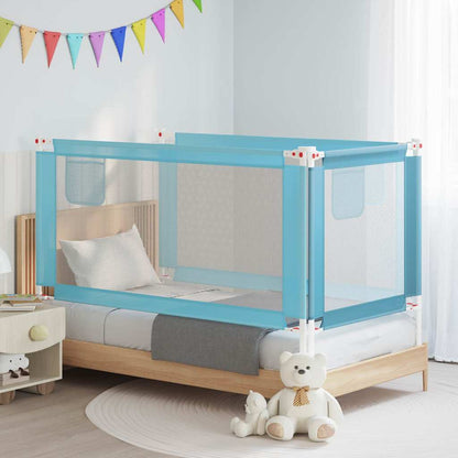 vidaXL Toddler Safety Bed Rail Blue 160x25 cm Fabric 1
