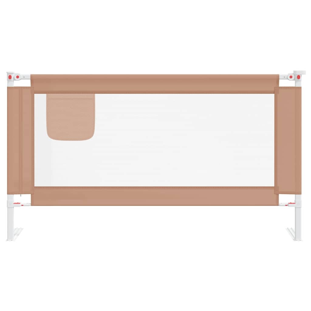 vidaXL Toddler Safety Bed Rail Taupe 150x25 cm Fabric 3