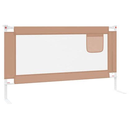 vidaXL Toddler Safety Bed Rail Taupe 150x25 cm Fabric 5