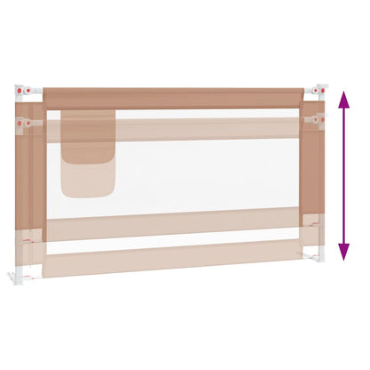 vidaXL Toddler Safety Bed Rail Taupe 150x25 cm Fabric 6