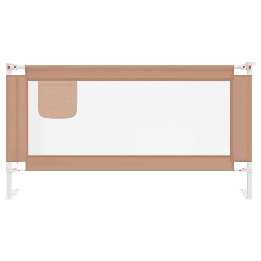 vidaXL Toddler Safety Bed Rail Taupe 160x25 cm Fabric 3