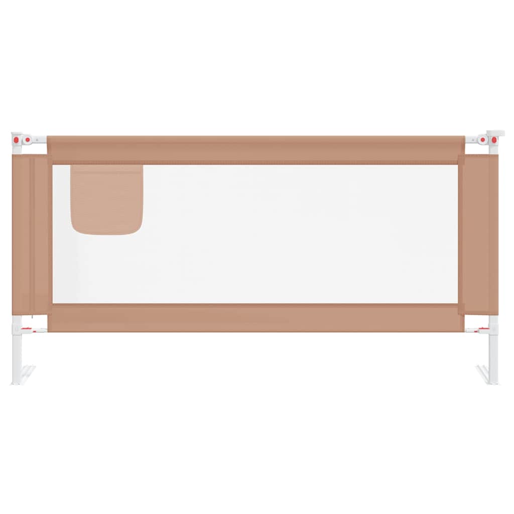 vidaXL Toddler Safety Bed Rail Taupe 180x25 cm Fabric 3