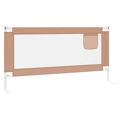 vidaXL Toddler Safety Bed Rail Taupe 180x25 cm Fabric 5