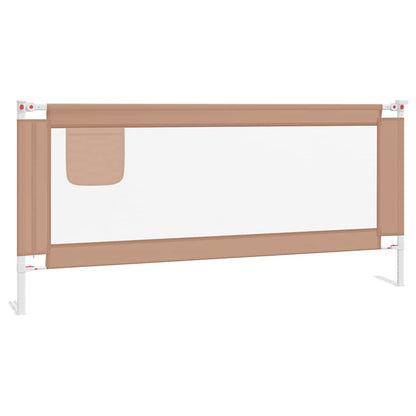 vidaXL Toddler Safety Bed Rail Taupe 200x25 cm Fabric 2