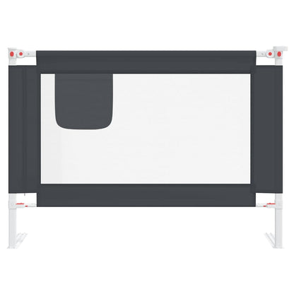 vidaXL Toddler Safety Bed Rail Dark Grey 90x25 cm Fabric 3