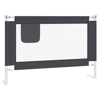vidaXL Toddler Safety Bed Rail Dark Grey 100x25 cm Fabric 2