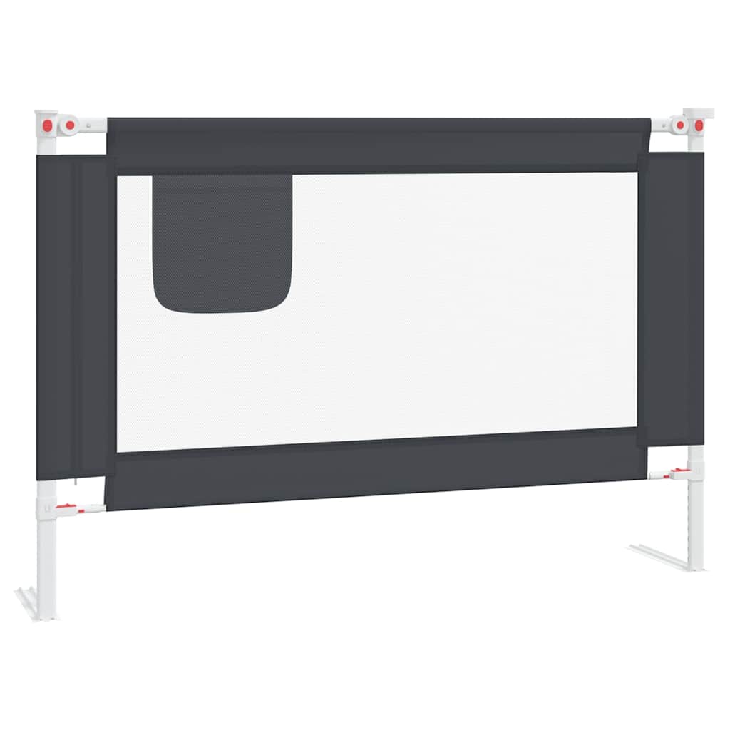 Toddler Safety Bed Rail Fabric Dark grey 100 x 25 cm