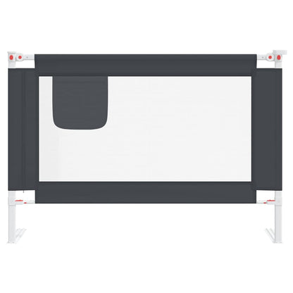 vidaXL Toddler Safety Bed Rail Dark Grey 100x25 cm Fabric 3
