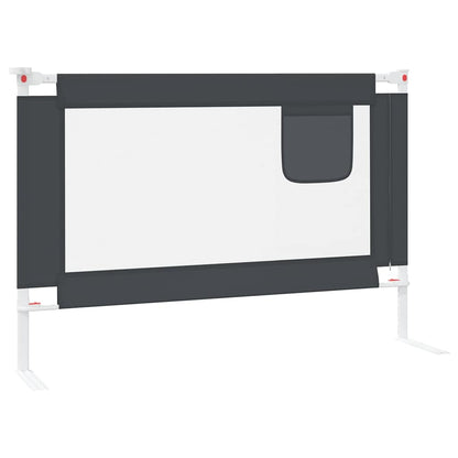 vidaXL Toddler Safety Bed Rail Dark Grey 100x25 cm Fabric 5