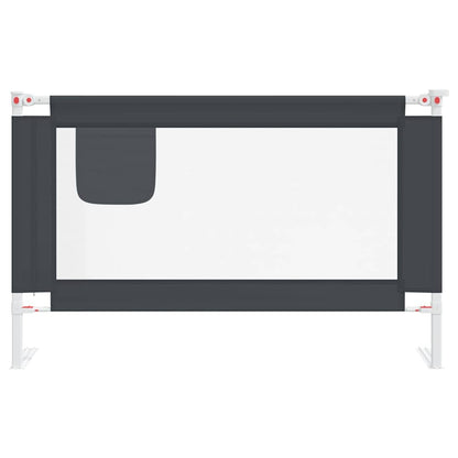 vidaXL Toddler Safety Bed Rail Dark Grey 120x25 cm Fabric 3