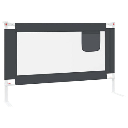 vidaXL Toddler Safety Bed Rail Dark Grey 120x25 cm Fabric 5
