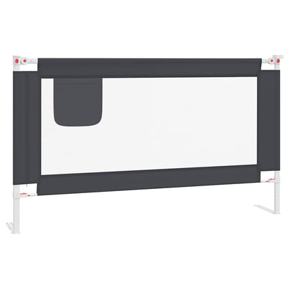 vidaXL Toddler Safety Bed Rail Dark Grey 140x25 cm Fabric 2