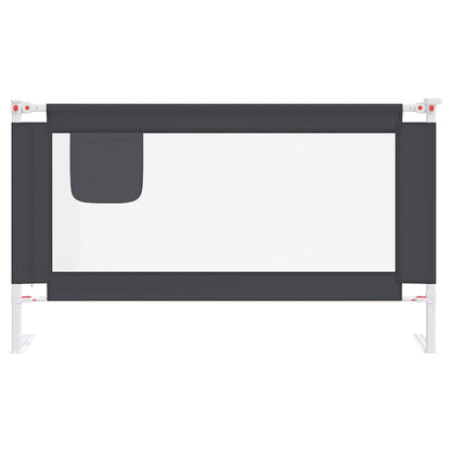 vidaXL Toddler Safety Bed Rail Dark Grey 140x25 cm Fabric 3