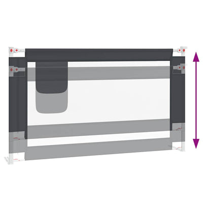 vidaXL Toddler Safety Bed Rail Dark Grey 140x25 cm Fabric 6