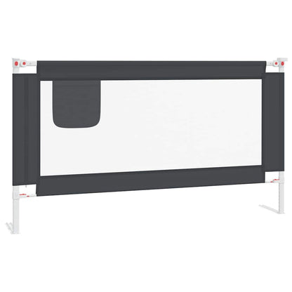 vidaXL Toddler Safety Bed Rail Dark Grey 150x25 cm Fabric 2