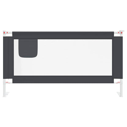 vidaXL Toddler Safety Bed Rail Dark Grey 160x25 cm Fabric 3
