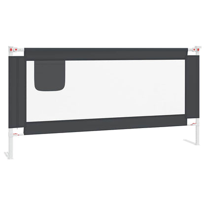 vidaXL Toddler Safety Bed Rail Dark Grey 180x25 cm Fabric 2