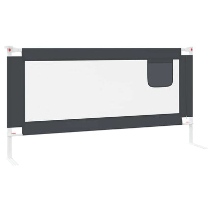 vidaXL Toddler Safety Bed Rail Dark Grey 180x25 cm Fabric 5
