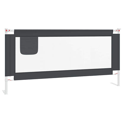 vidaXL Toddler Safety Bed Rail Dark Grey 190x25 cm Fabric 2