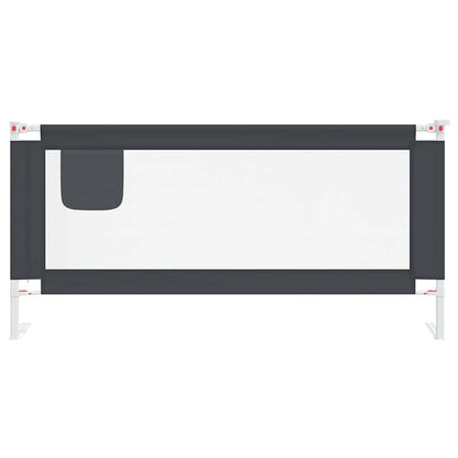 vidaXL Toddler Safety Bed Rail Dark Grey 190x25 cm Fabric 3