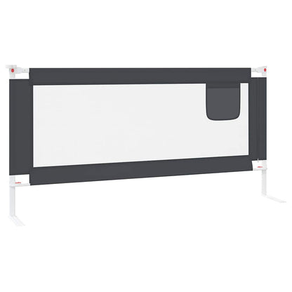 vidaXL Toddler Safety Bed Rail Dark Grey 190x25 cm Fabric 5