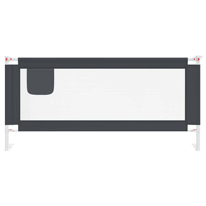 vidaXL Toddler Safety Bed Rail Dark Grey 200x25 cm Fabric 3