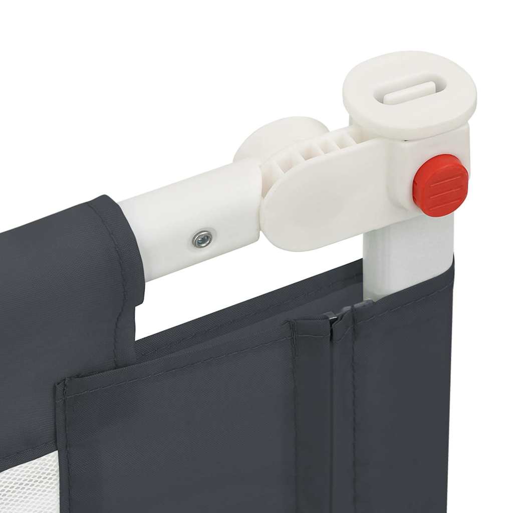 vidaXL Toddler Safety Bed Rail Dark Grey 200x25 cm Fabric 6
