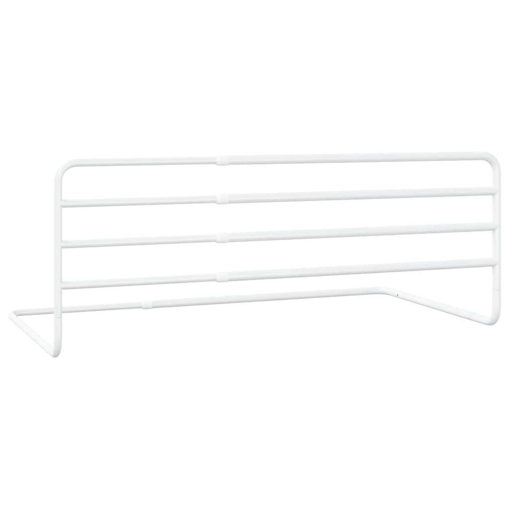 vidaXL Toddler Safety Bed Rail White (76-137)x55 cm Iron 5