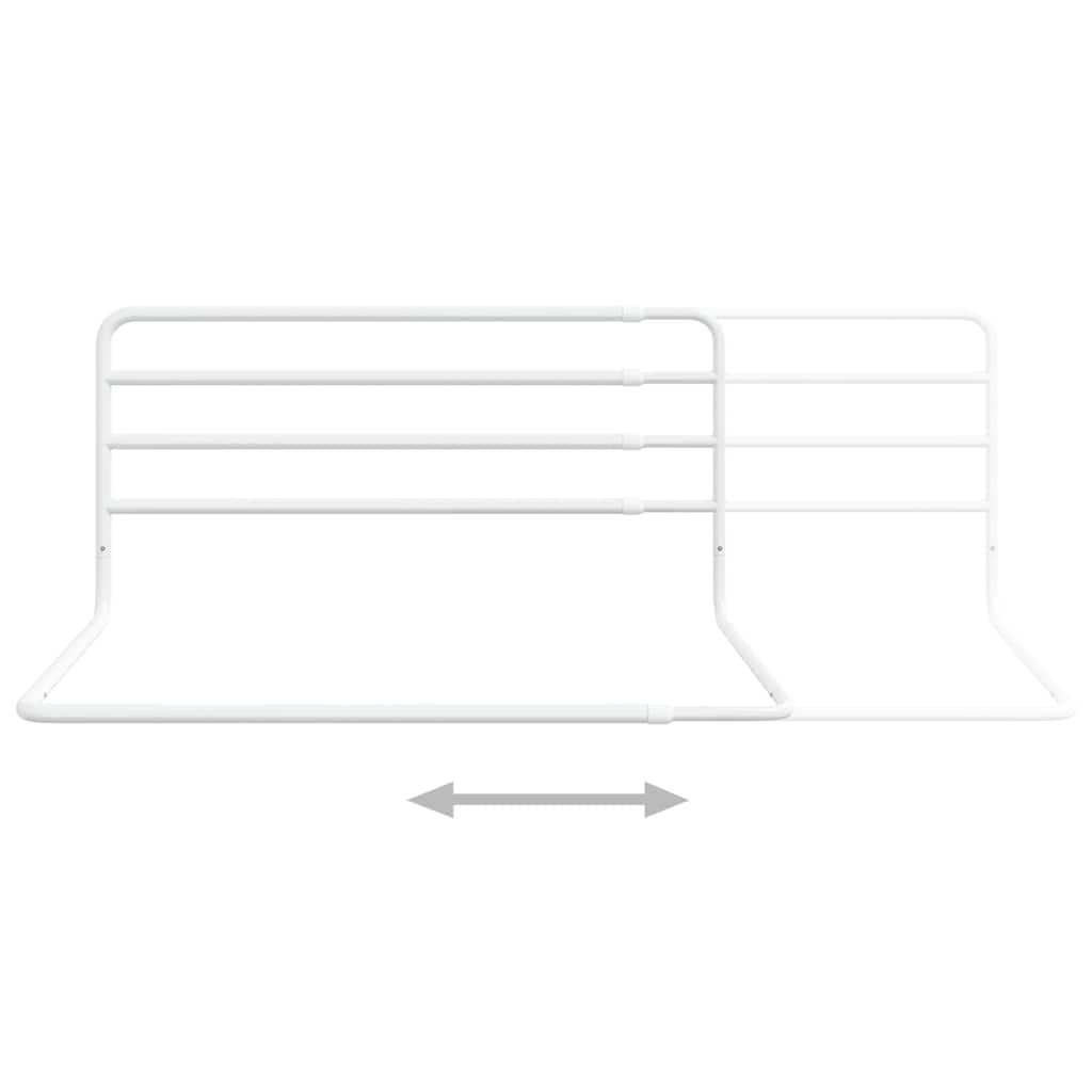 vidaXL Toddler Safety Bed Rail White (76-137)x55 cm Iron 6