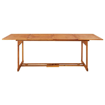 vidaXL Dining Table | Natural Wood | Solid acacia wood with an oil finish 2