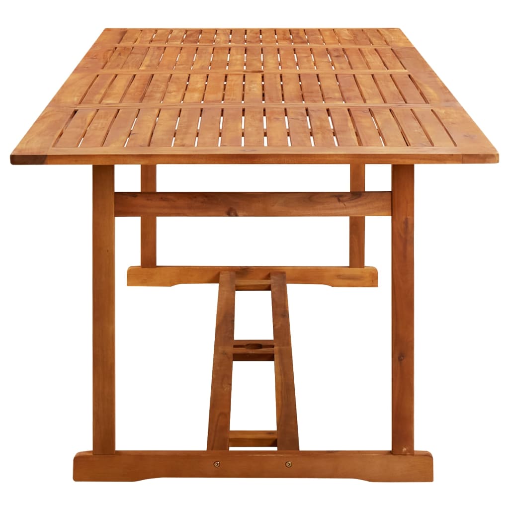 vidaXL Dining Table | Natural Wood | Solid acacia wood with an oil finish 3