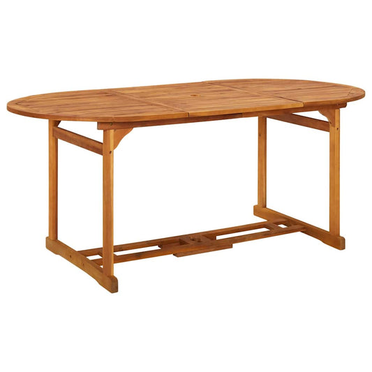 Garden Dining Table Solid Acacia Wood 180 x 90 x 75 cm