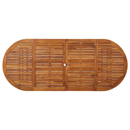 vidaXL Dining Table | Natural wood | Solid acacia wood | Large | Durable 4