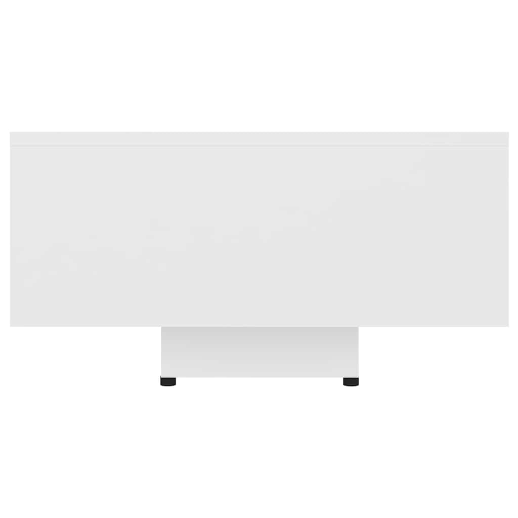 Coffee Table Engineered Wood Depth 55 cm White 85 cm