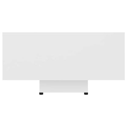 Coffee Table Engineered Wood Depth 55 cm White 85 cm