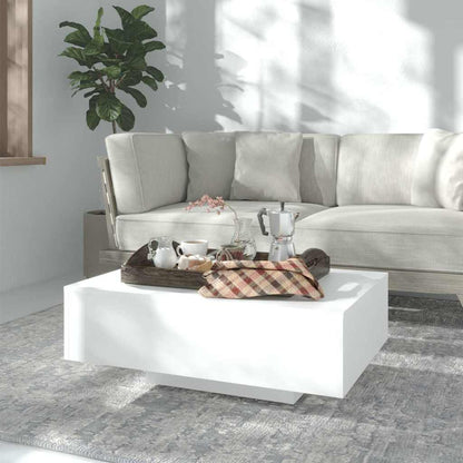 Coffee Table Engineered Wood Depth 55 cm White 85 cm