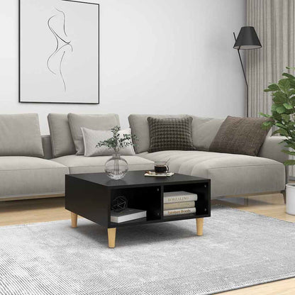 Coffee Table 60x60x30 cm Engineered Wood Black