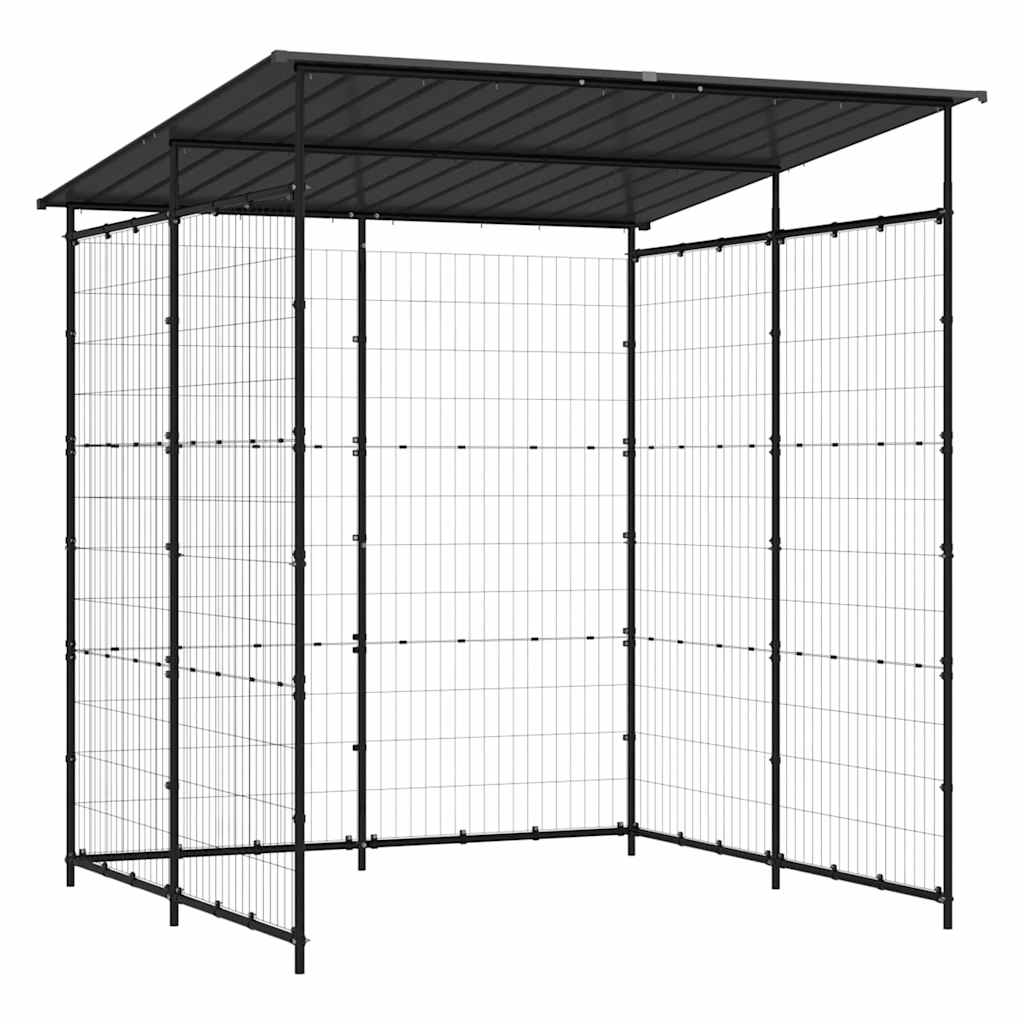 vidaXL Bicycle Shed 190x190x222 cm Steel Black 2