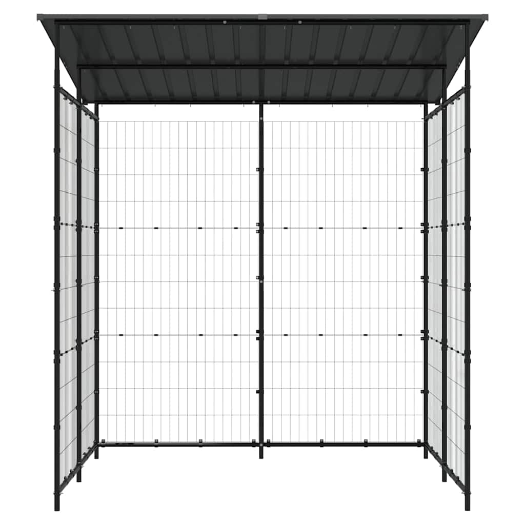 vidaXL Bicycle Shed 190x190x222 cm Steel Black 3